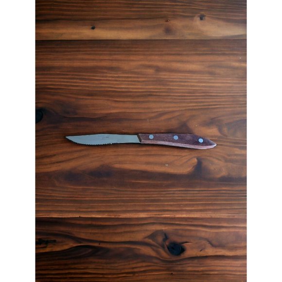 Browne Food Service 574339 Serrated Steak Knife with Wood Handle 3 Rivets - Picture 1 of 6